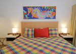Genuine Virgin Island Local Madras Quilted , Reversible Comforter set