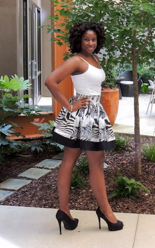 Zebra Print Skirt