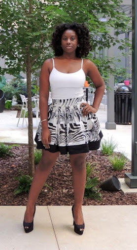 Zebra Print Skirt
