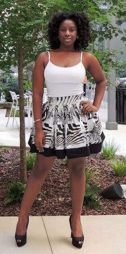Zebra Print Skirt