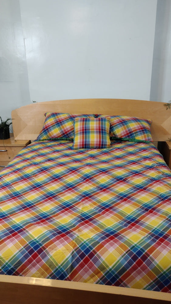 King Size Luxurious Signature, U.S.VI Madras Quilted, Reversible Comforter