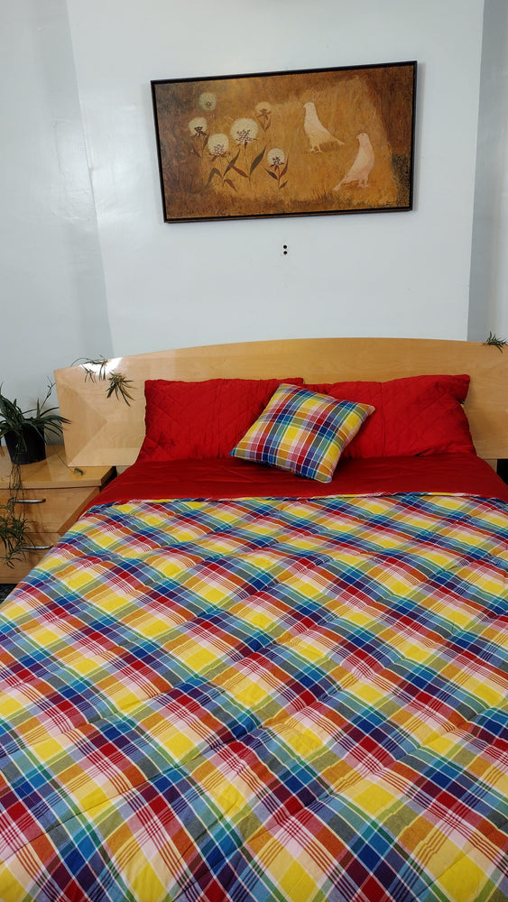 King Size Luxurious Signature, U.S.VI Madras Quilted, Reversible Comforter