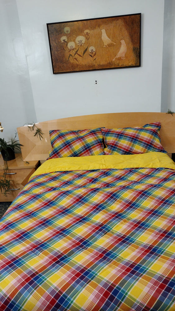 King Size Luxurious Signature, U.S.VI Madras Quilted, Reversible Comforter