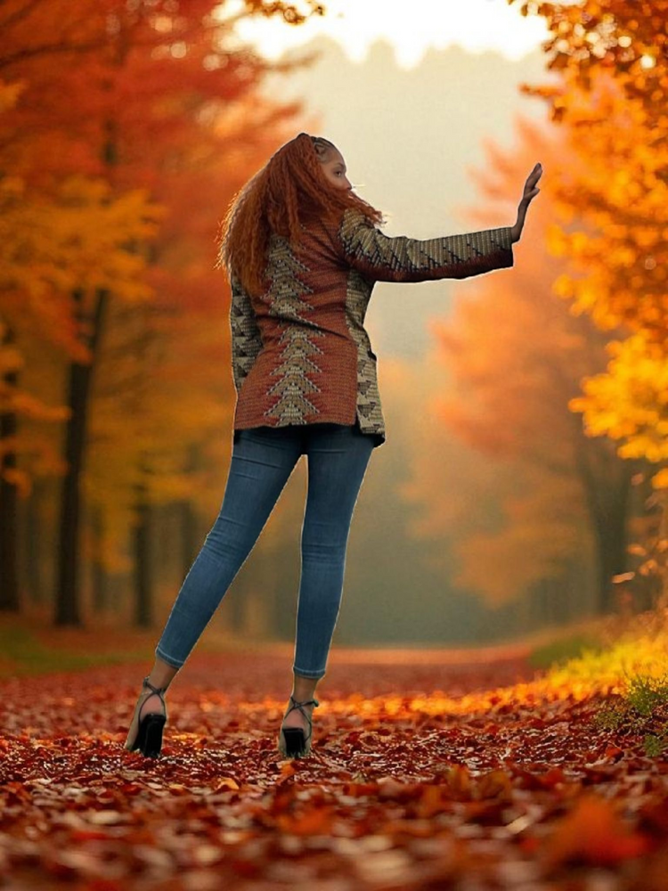 Bronze Pyramid print Blazer