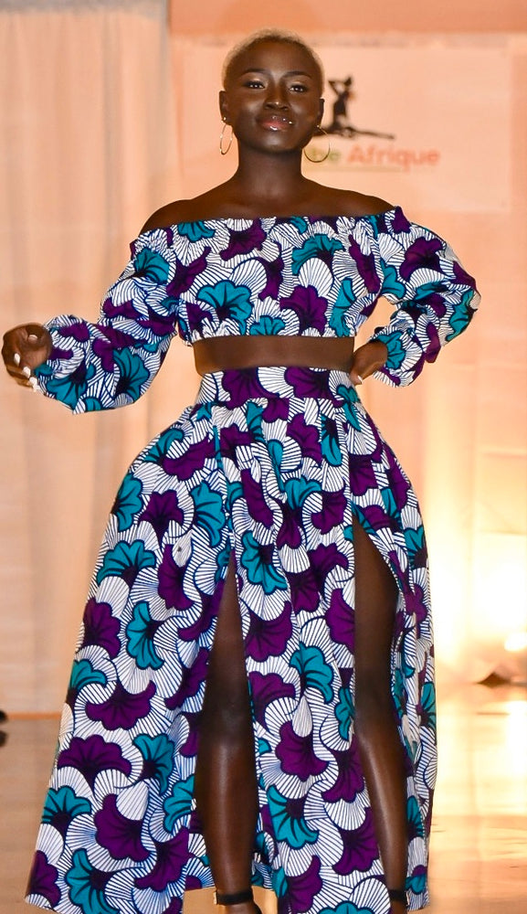 Double Split Maxi Skirt Caribe Afrique USA